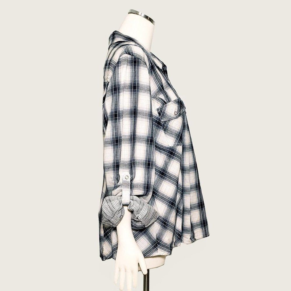 Style&co Plaid Button Down - Picture 3 of 7